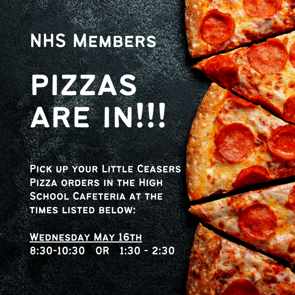 NHS Pizzas are in! 